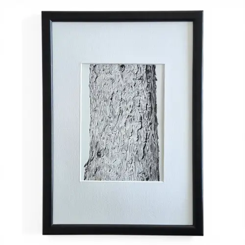 Ağaç Gövdesi Teknik Kalem Fine Art Baskı