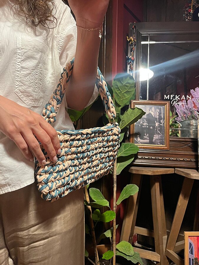 Crochet Örgü Mini El çantası - 2