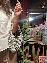 Crochet Örgü Mini El çantası - 3