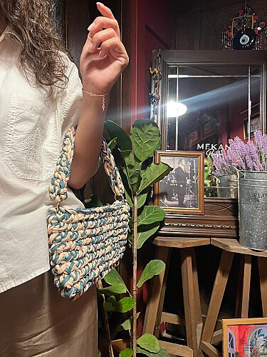 Crochet Örgü Mini El çantası - 3