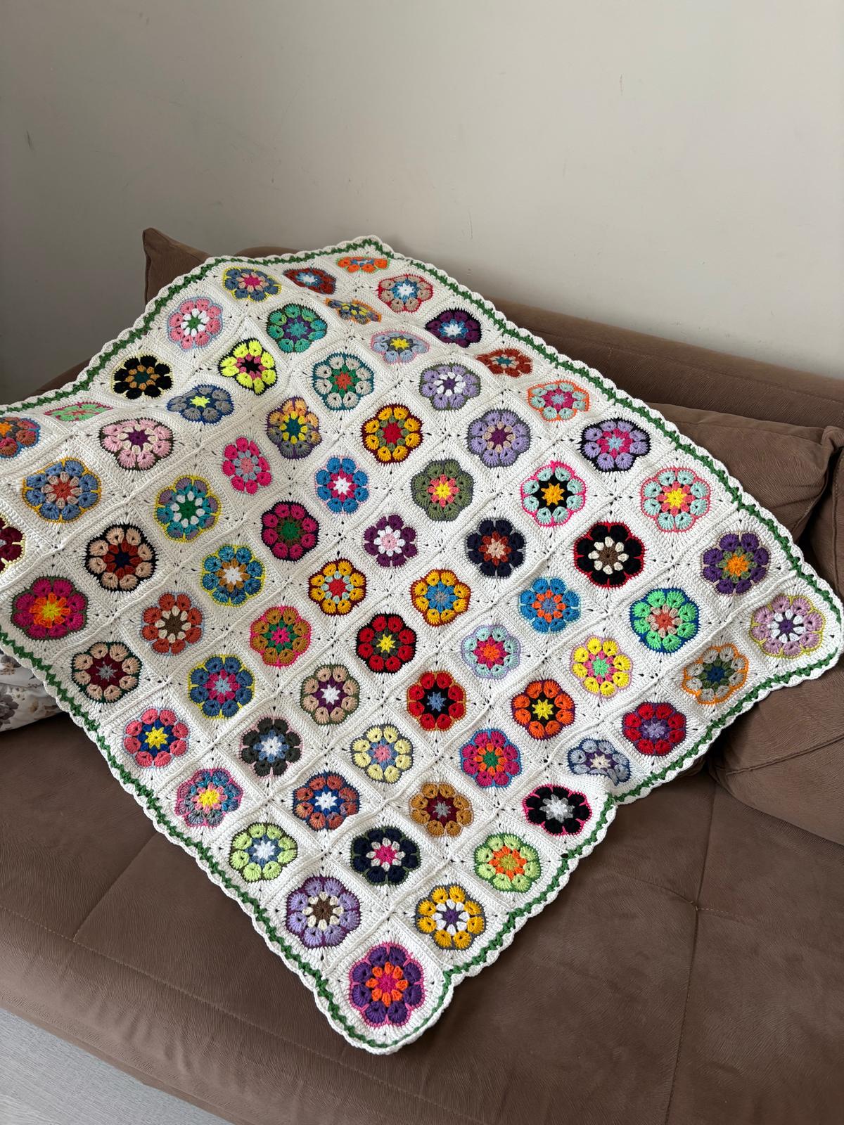 Motifli bebek battaniyesi / koltuk şalı - 1